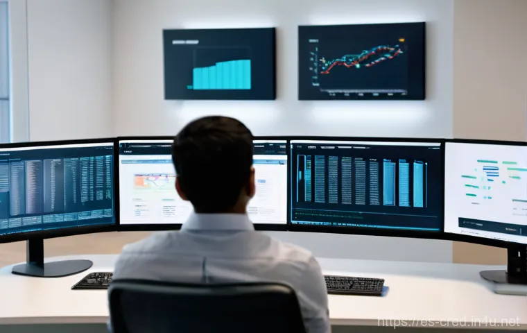 신용분석사 채용 공고 트렌드 - A diverse group of credit analysts, professionally dressed in modern business casual attire, are gat...